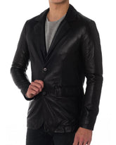 Men Genuine Leather Blazer Sport Coat 43